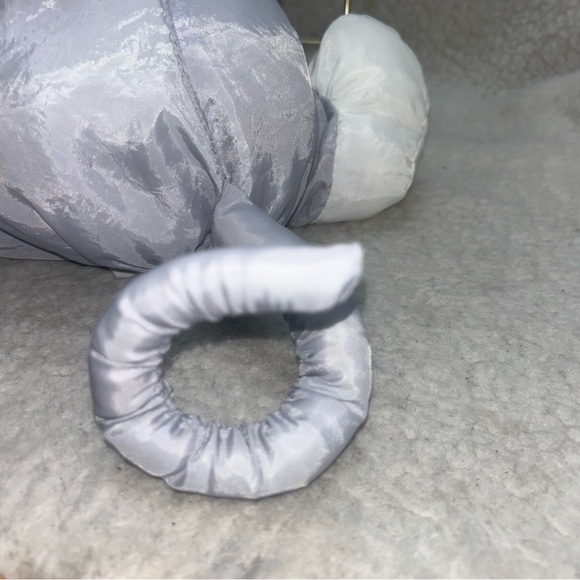 Fisher-Price Christmas mouse plush 12" grey nylon parachute puffalump - Picture 7 of 10